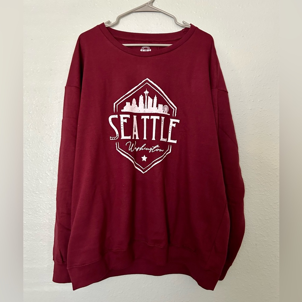 Seattle Washington Plus Unisex Crewneck Sweatshirt - Picture 2 of 2